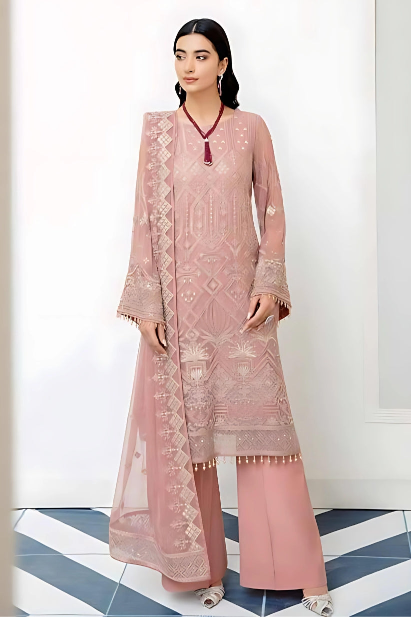 Safeera By Luxury Chiffon Collection Vol 12 | SHELL PINK